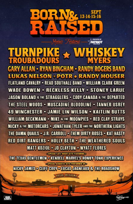 Born & Raised Festival: Gary Allan, Whiskey Myers & Turnpike Troubadours - 3 Day Pass at Randy Houser Tickets